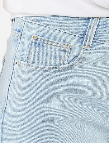 Short a vita alta in denim
