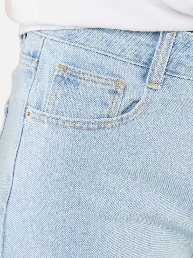 Short a vita alta in denim Blu - Kiabi