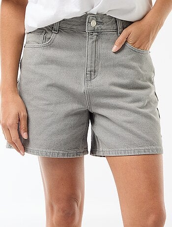 Short a vita alta in denim