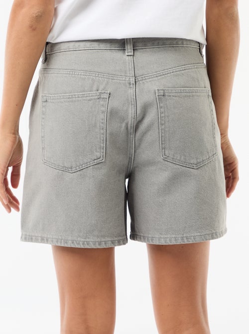 Short a vita alta in denim - Kiabi