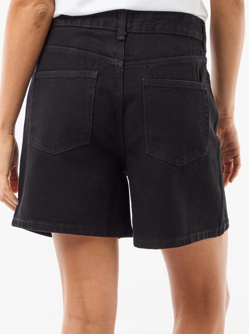 Short a vita alta in denim - Kiabi