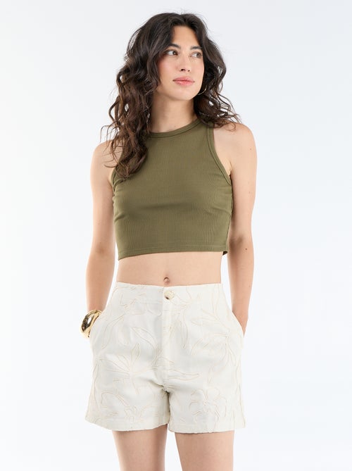Short a vita normale con ricami - Kiabi