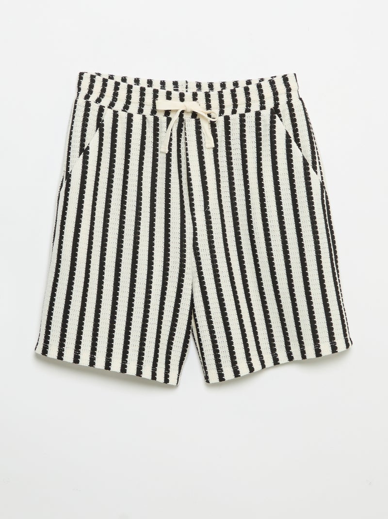 Short all'uncinetto a righe Bianco - Kiabi