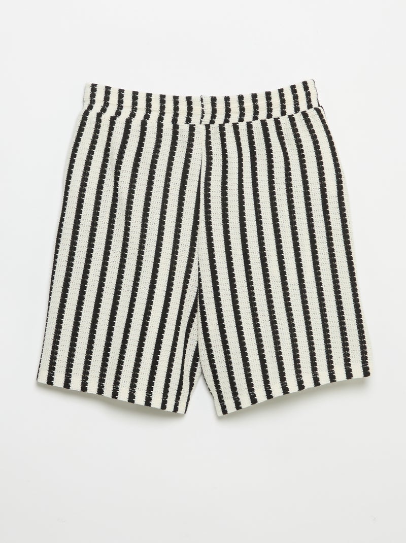 Short all'uncinetto a righe Bianco - Kiabi