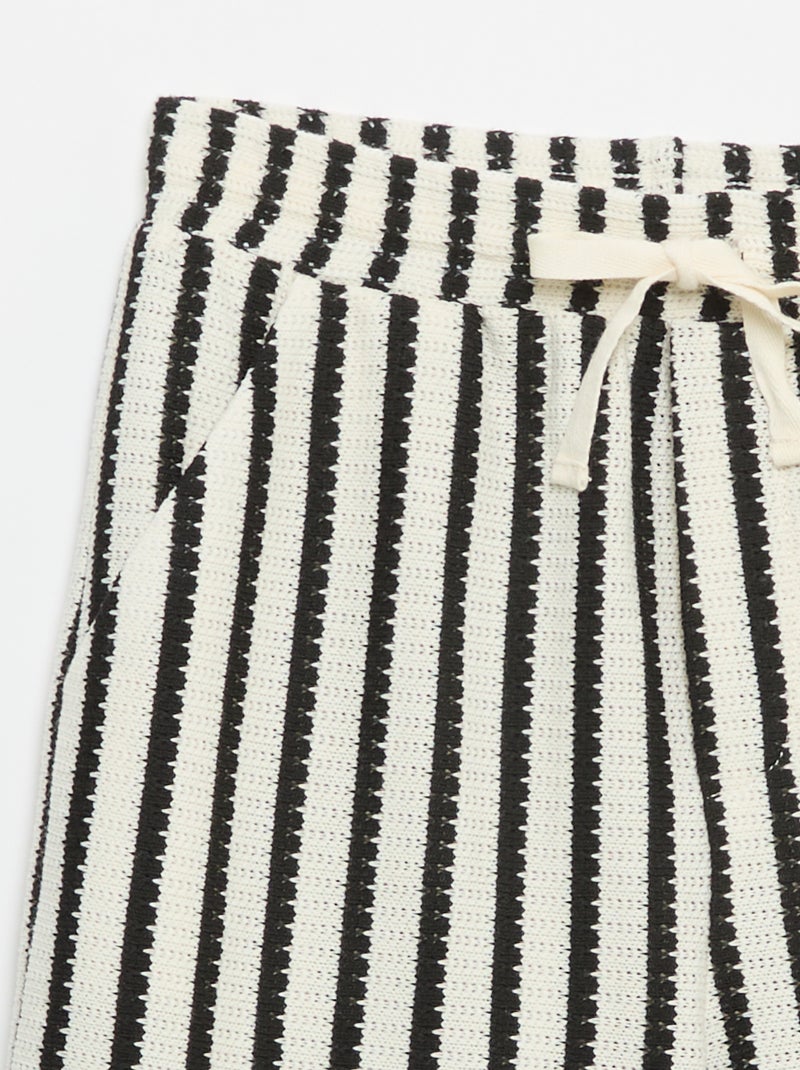Short all'uncinetto a righe Bianco - Kiabi