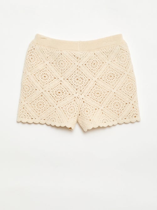 Short all'uncinetto a tinta unita - Kiabi