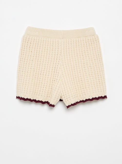 Short all'uncinetto con dettagli ricamati - Kiabi