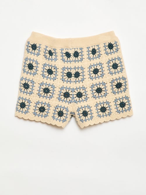 Short all'uncinetto con motivo - Kiabi