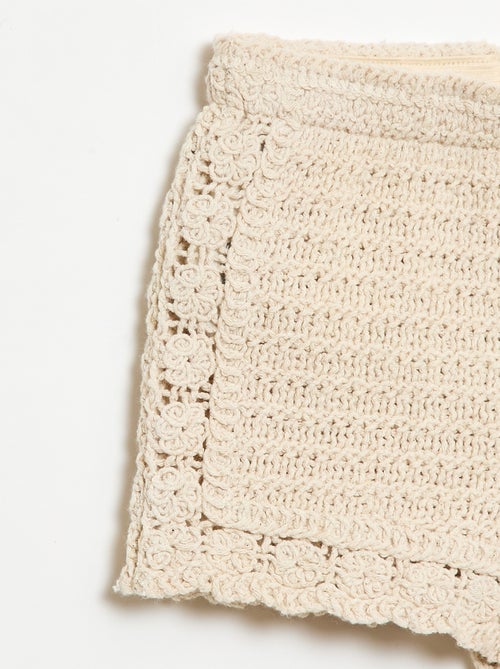 Short all'uncinetto tinta unita - Kiabi