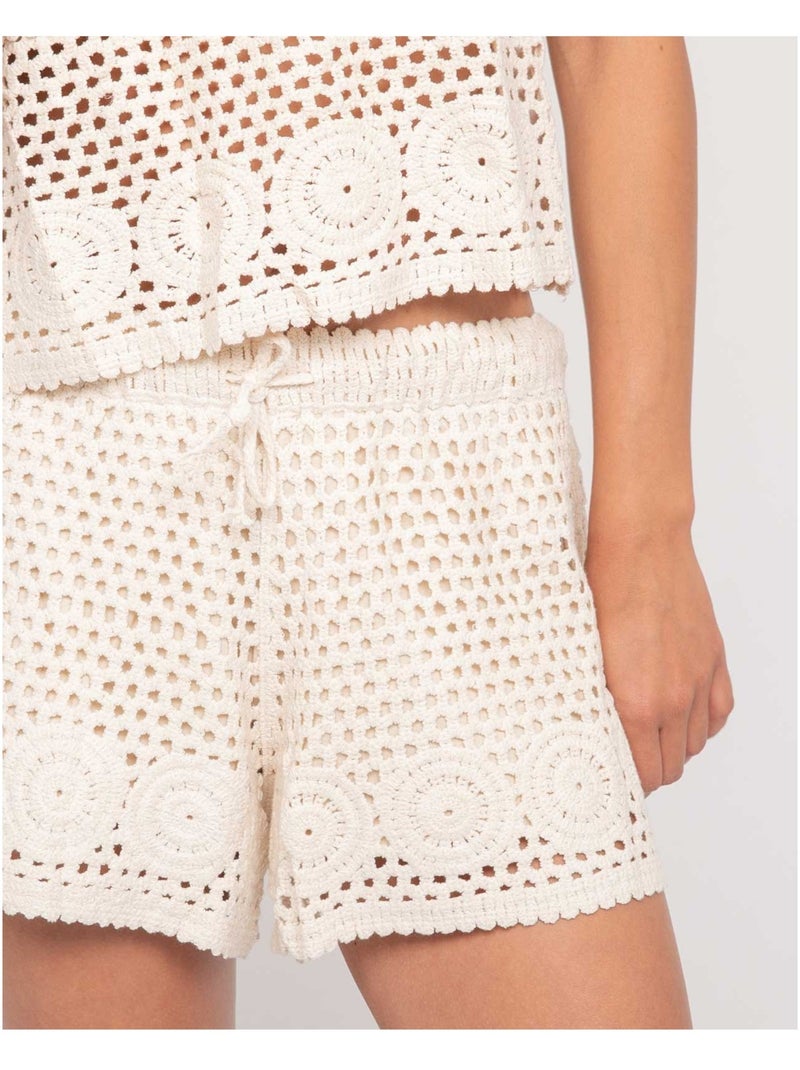 Short all'uncinetto XAONA Ecru - Kiabi