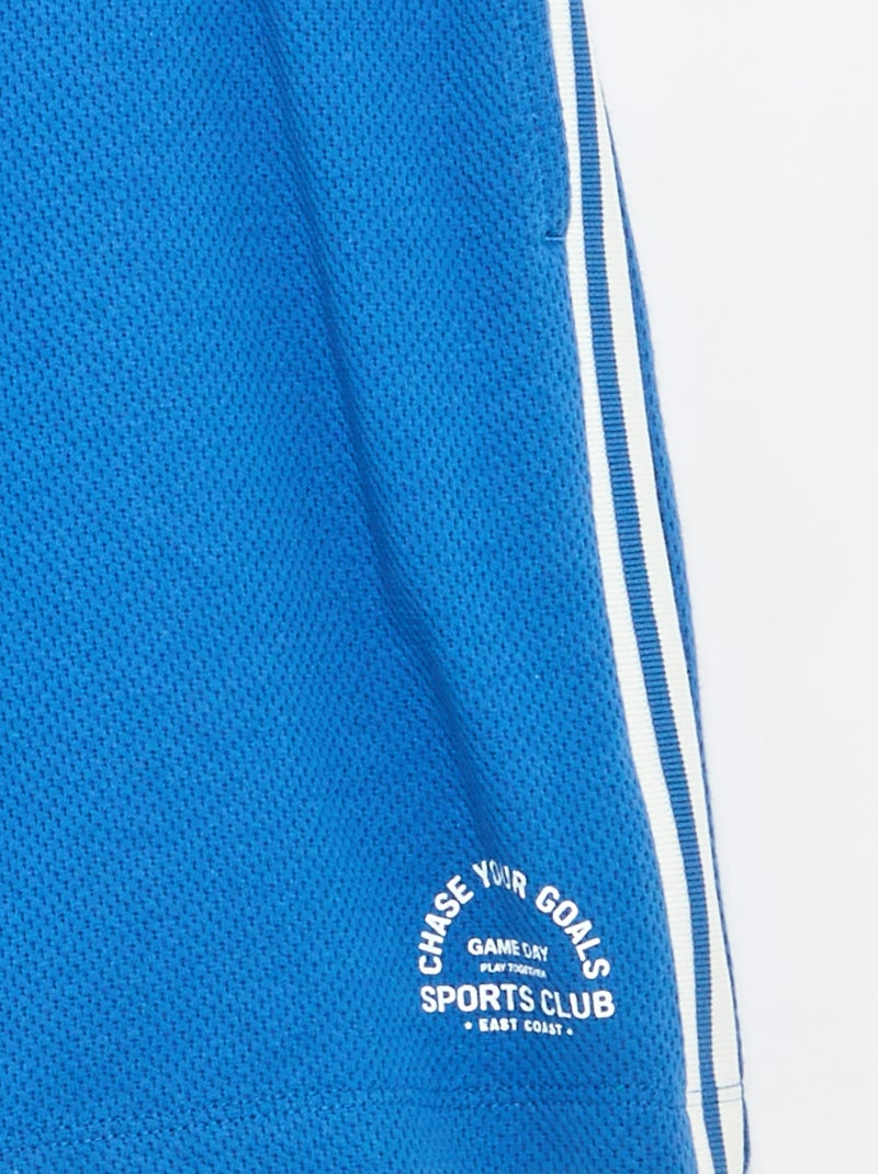 Short ampio con linee a contrasto sui lati Blu - Kiabi