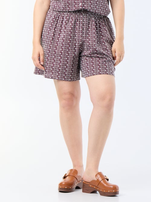 Short ampio con stampe ricamate - Kiabi
