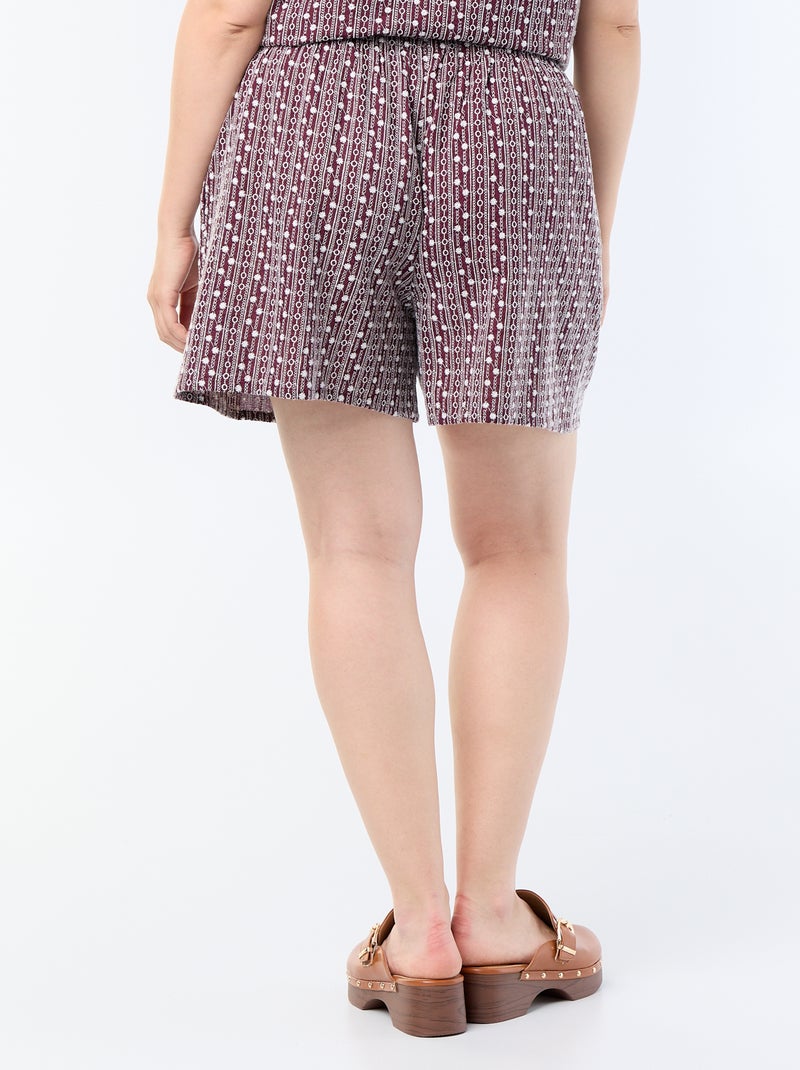 Short ampio con stampe ricamate Rosa - Kiabi