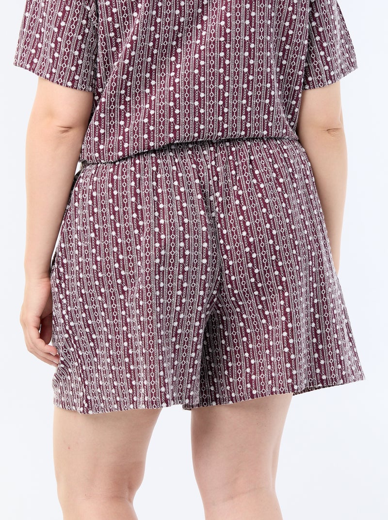 Short ampio con stampe ricamate Rosa - Kiabi
