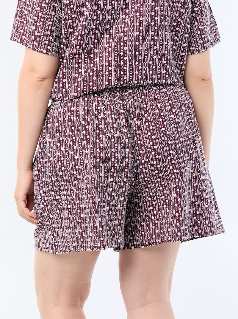 Short ampio con stampe ricamate Rosa - Kiabi