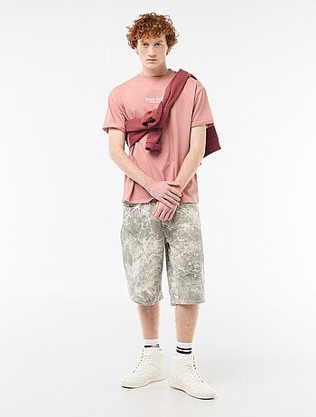 Short baggy effetto originale in cotone