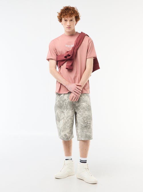 Short baggy effetto originale in cotone - Kiabi