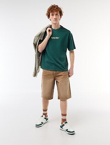 Short baggy effetto originale in cotone
