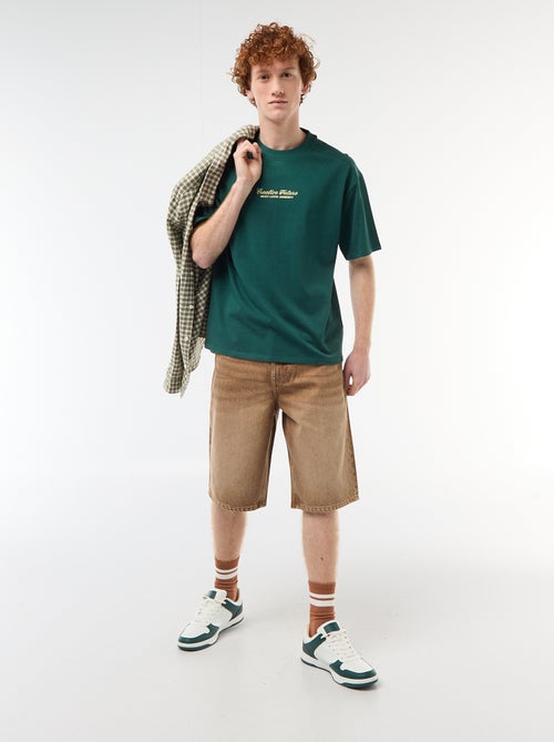 Short baggy effetto originale in cotone - Kiabi