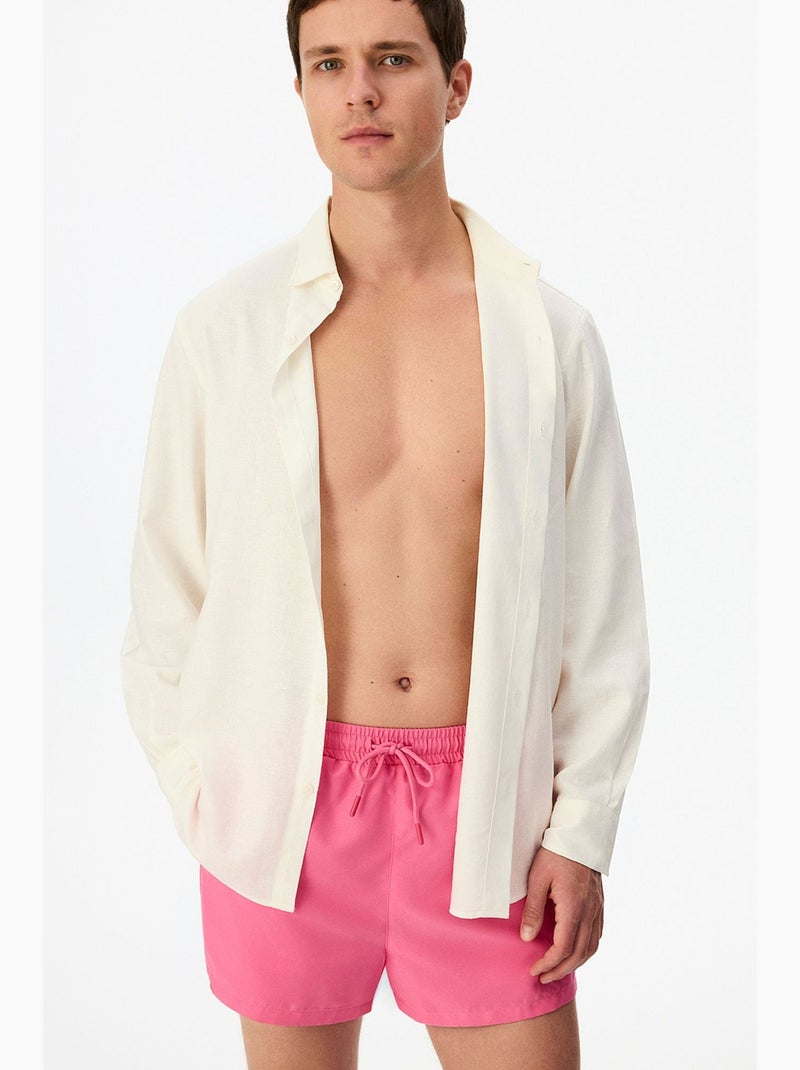 Short basic uomo penti Rosa fluo/Solinotes - Kiabi
