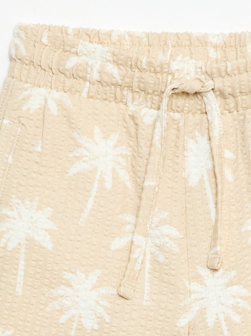 Short bicolore in cotone con elastico in vita - Kiabi