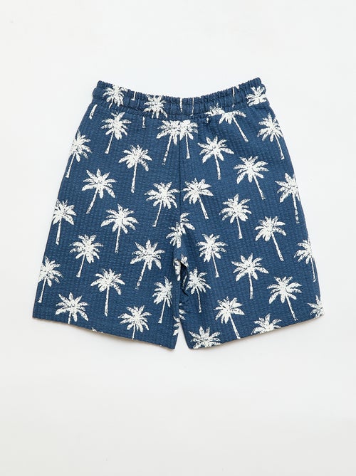 Short bicolore in cotone con elastico in vita - Kiabi