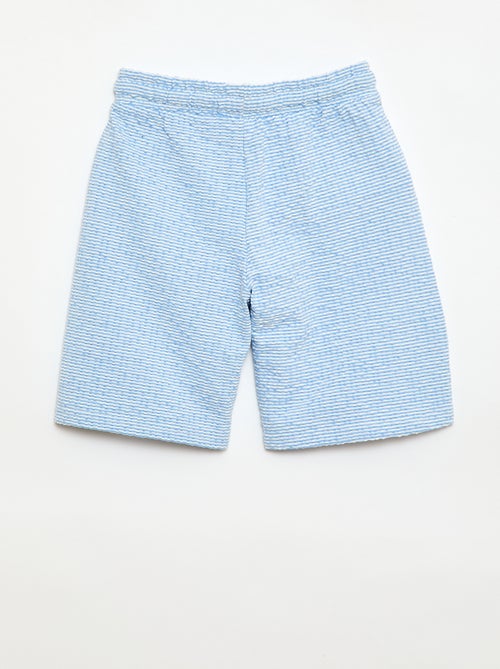 Short bicolore in cotone con elastico in vita - Kiabi