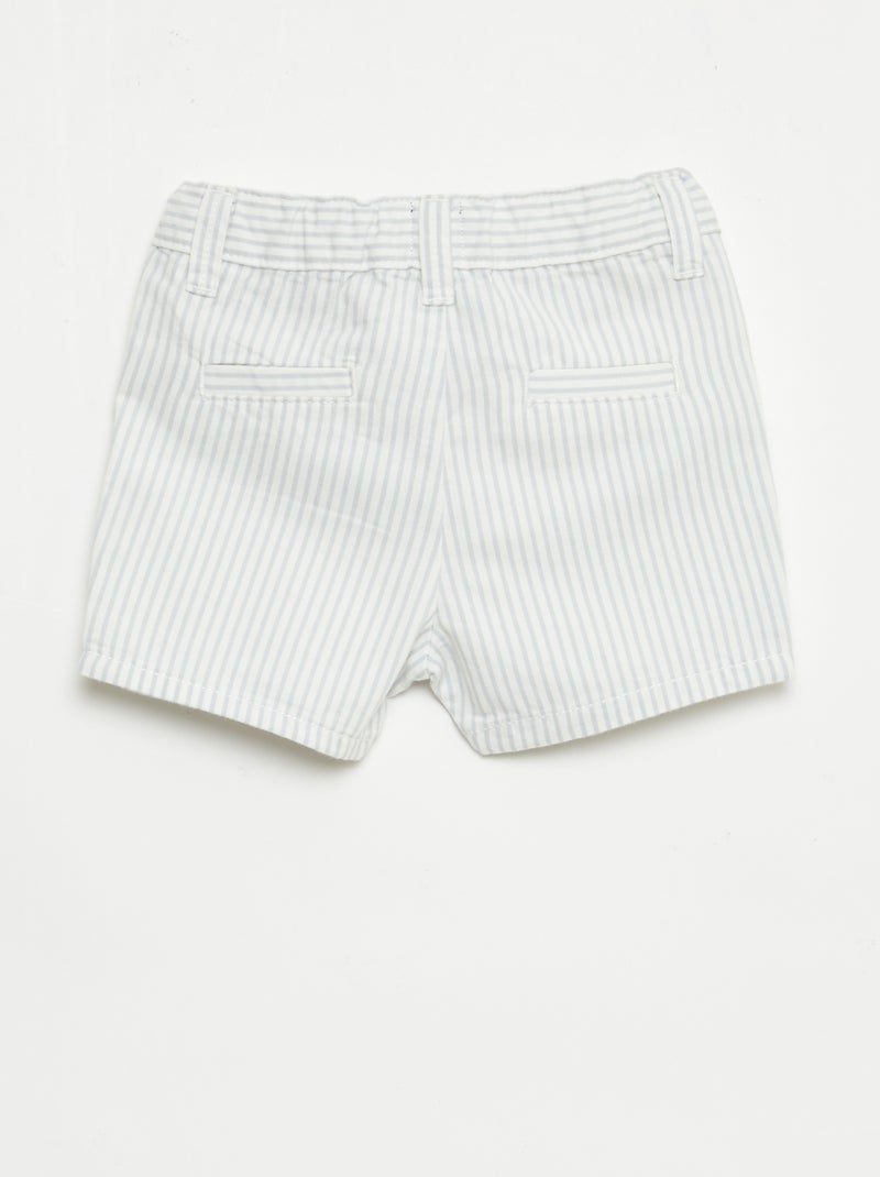 Short chino con vita regolabile Bianco - Kiabi