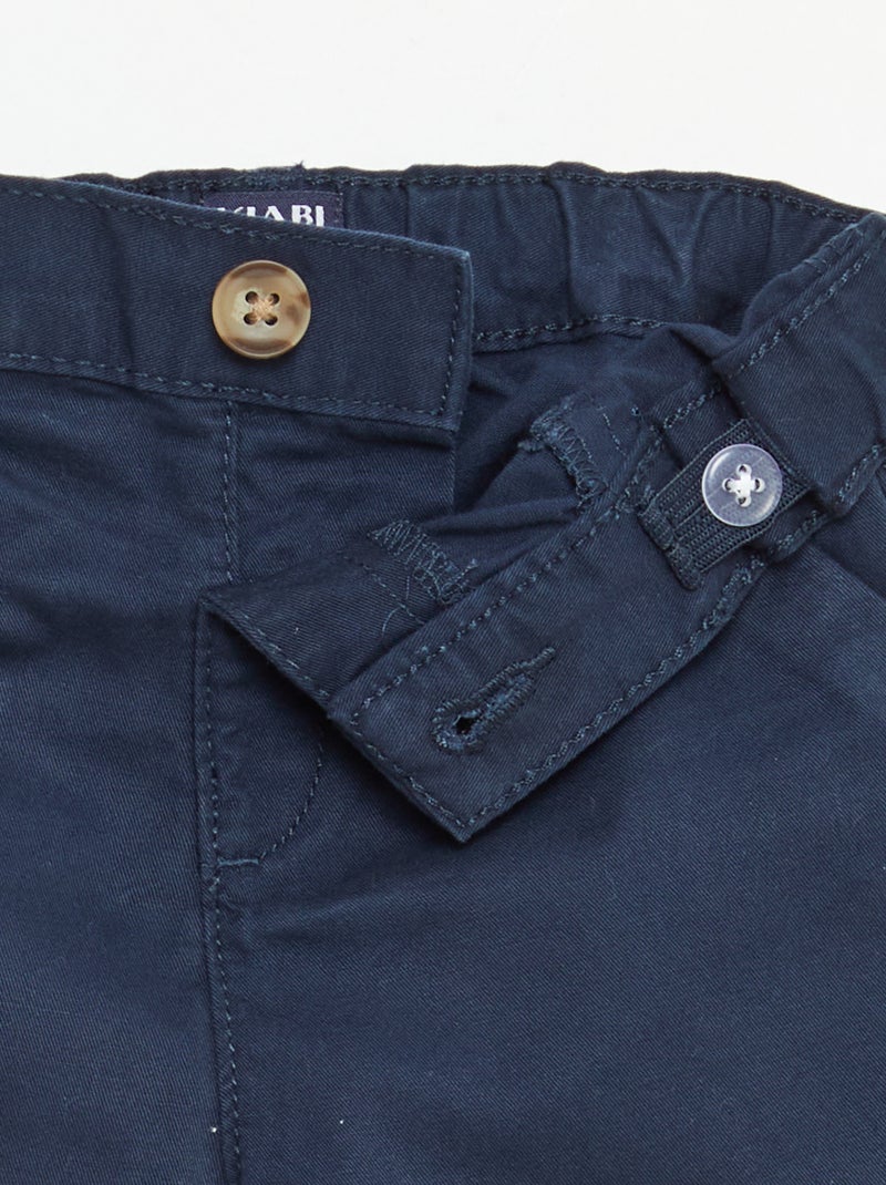 Short chino con vita regolabile Blu Marino - Kiabi