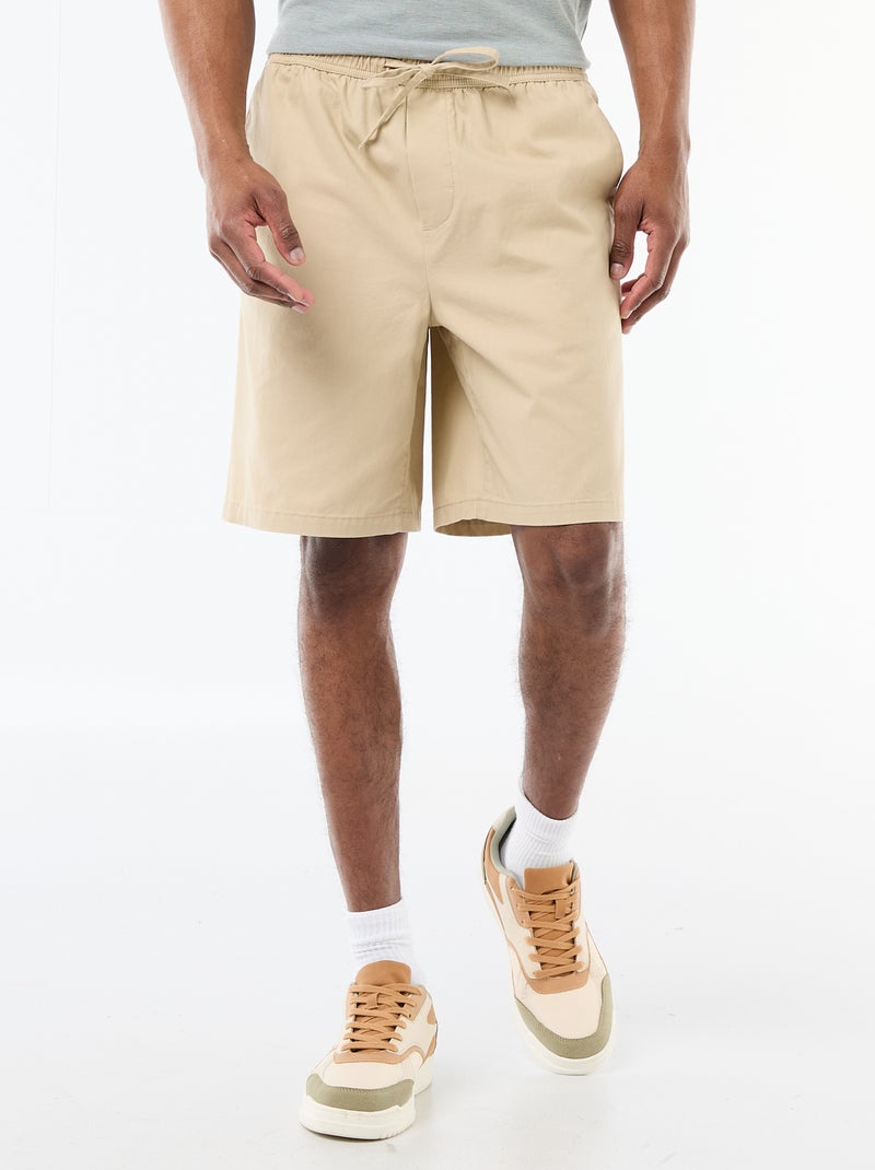 Short chino tinta unita Beige - Kiabi