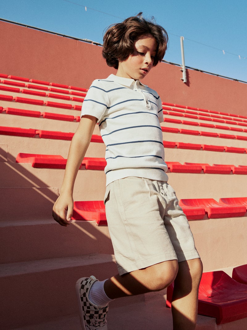 Short chino tinta unita Beige - Kiabi