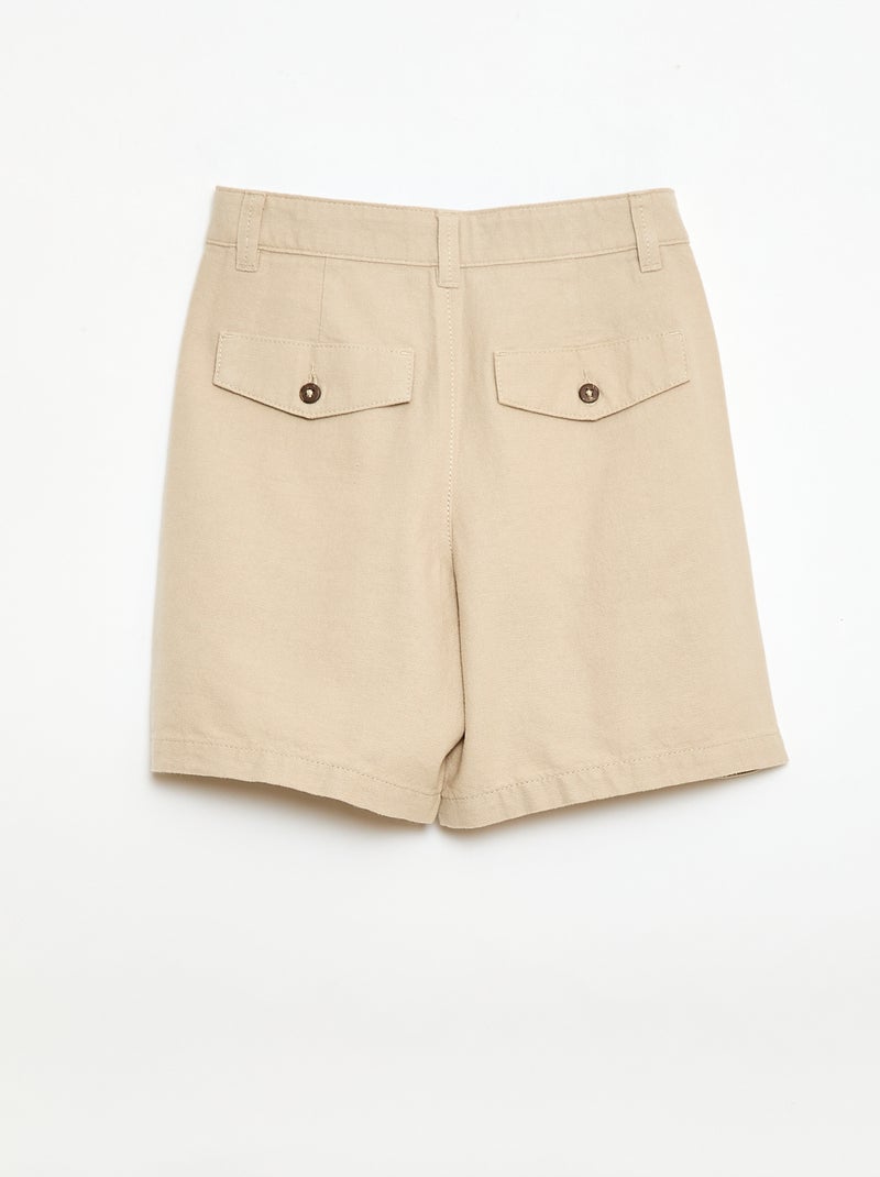 Short chino tinta unita Beige - Kiabi