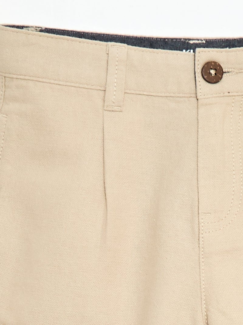 Short chino tinta unita Beige - Kiabi