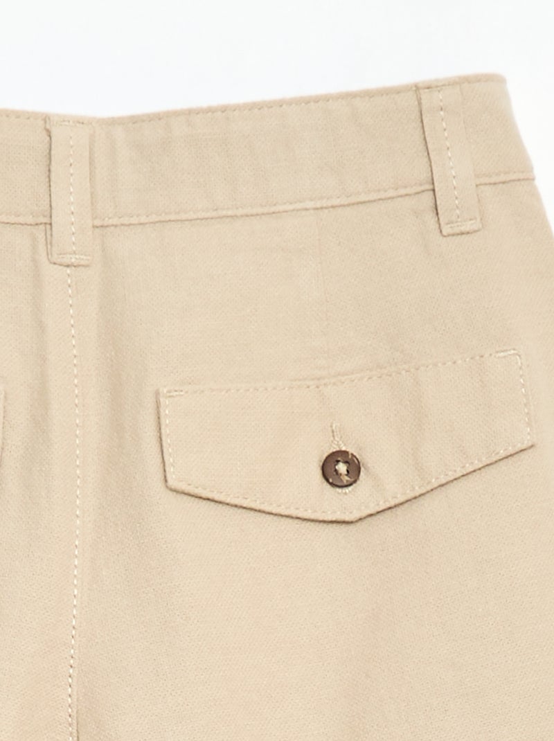Short chino tinta unita Beige - Kiabi