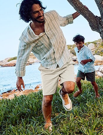 Short chino tinta unita