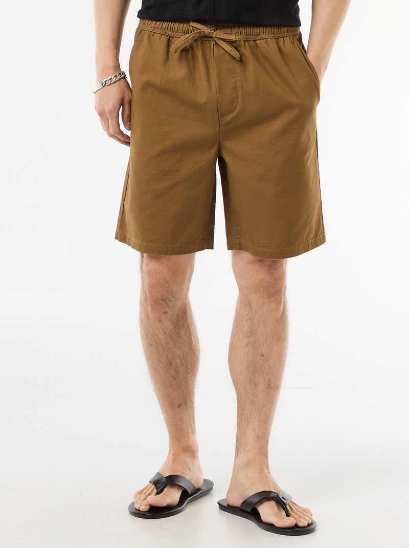 Short chino tinta unita Marrone - Kiabi