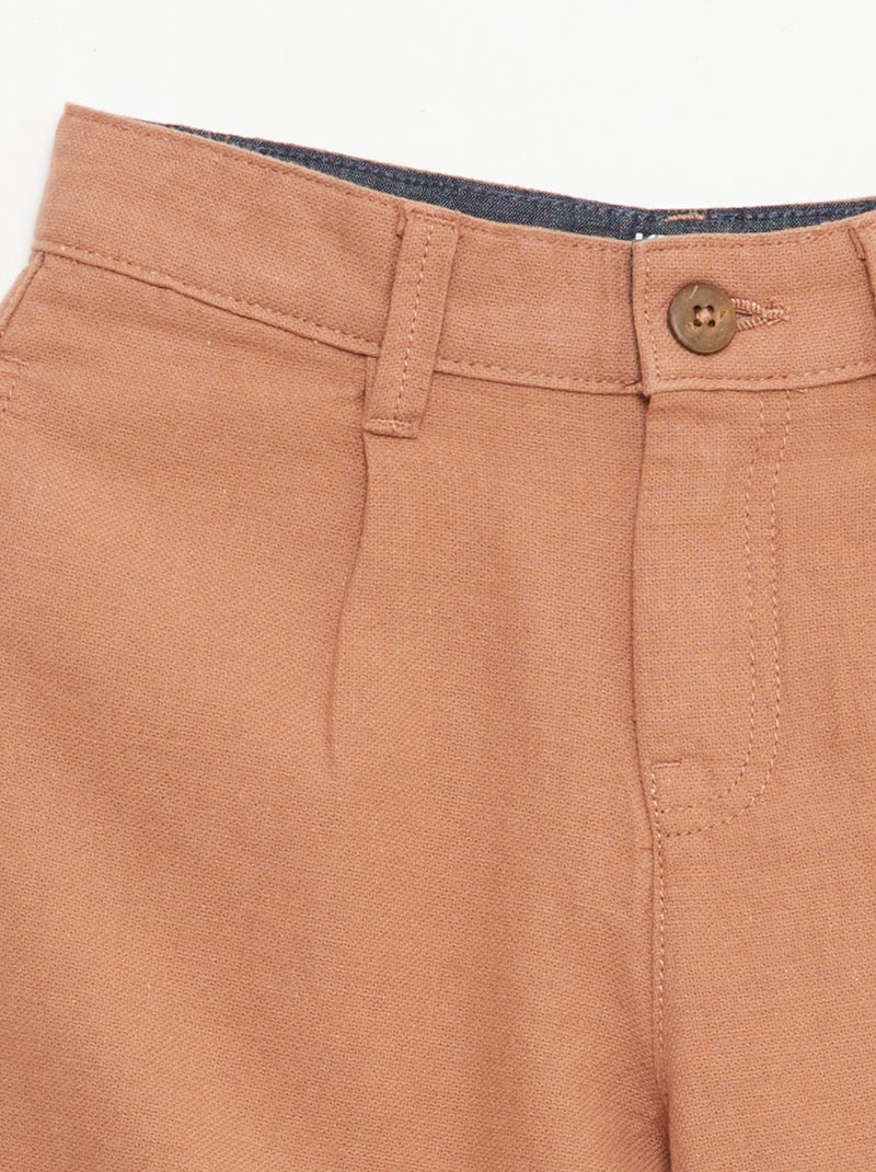 Short chino tinta unita Marrone - Kiabi