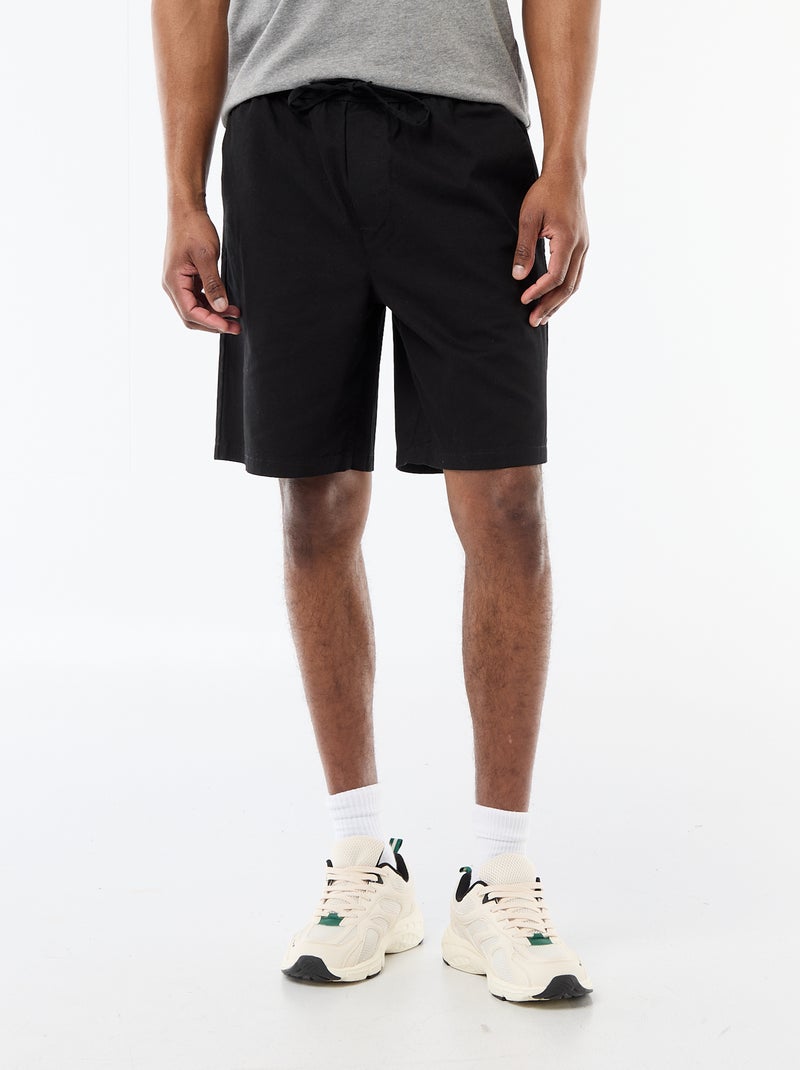 Short chino tinta unita Nero - Kiabi