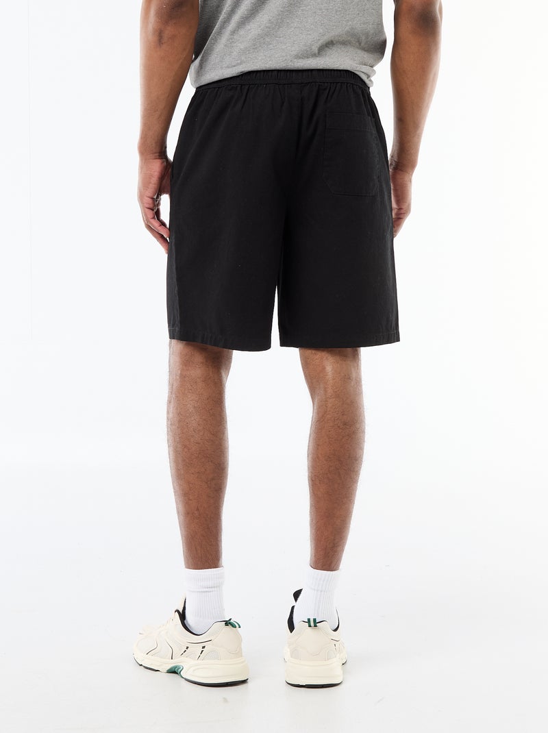 Short chino tinta unita Nero - Kiabi