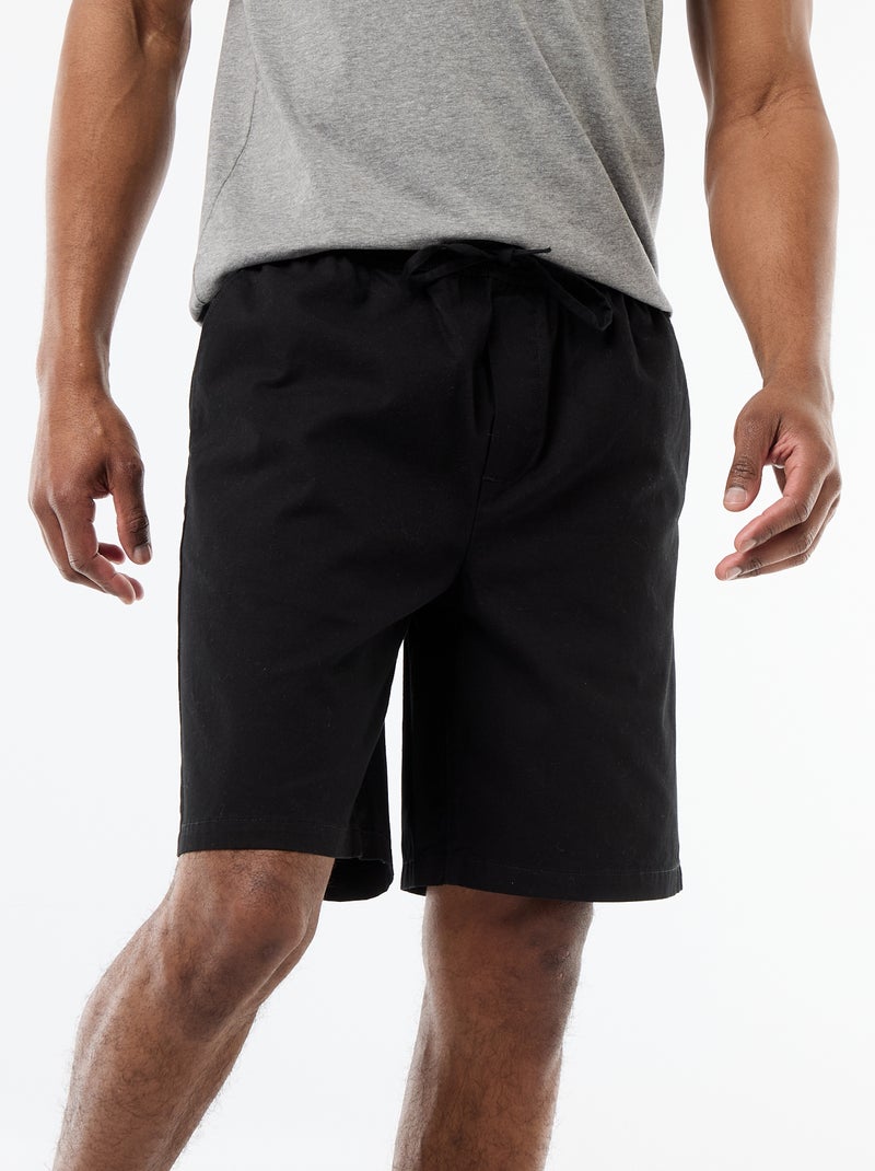 Short chino tinta unita Nero - Kiabi
