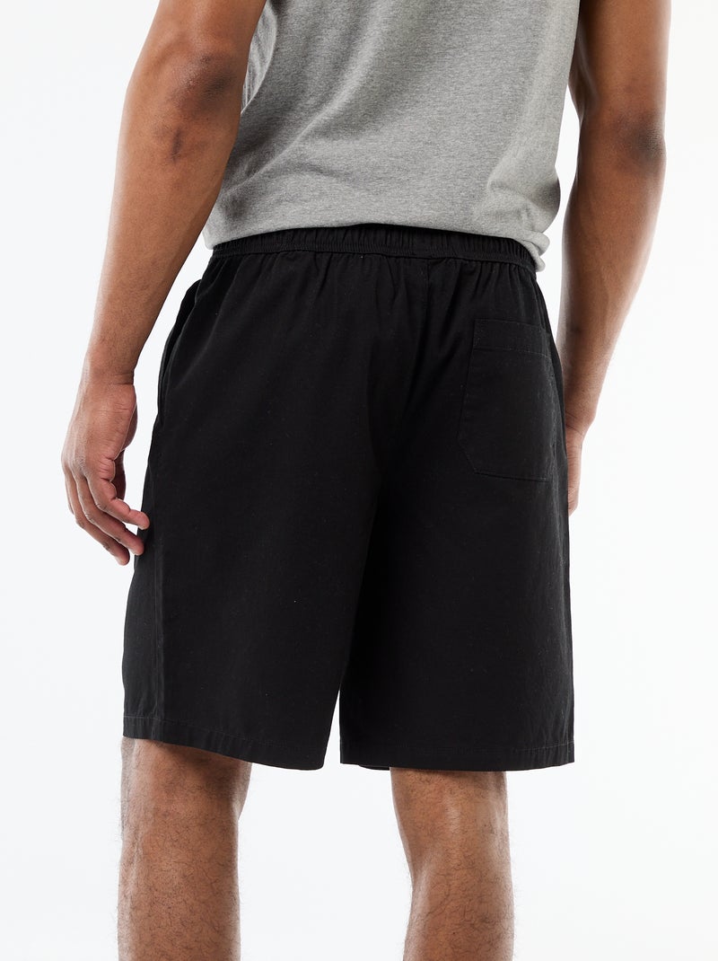 Short chino tinta unita Nero - Kiabi