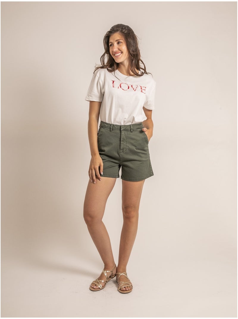 Short chino XIMENA Cachi - Kiabi