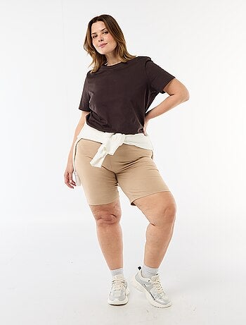 Short ciclista a tinta unita