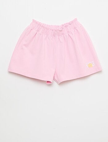 Short colorato con volant in vita