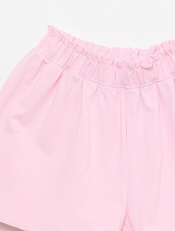 Short colorato con volant in vita