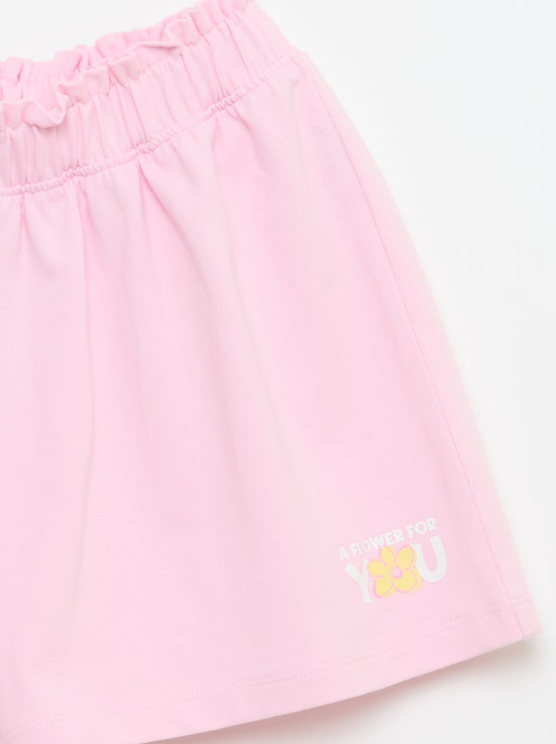 Short colorato con volant in vita Rosa - Kiabi