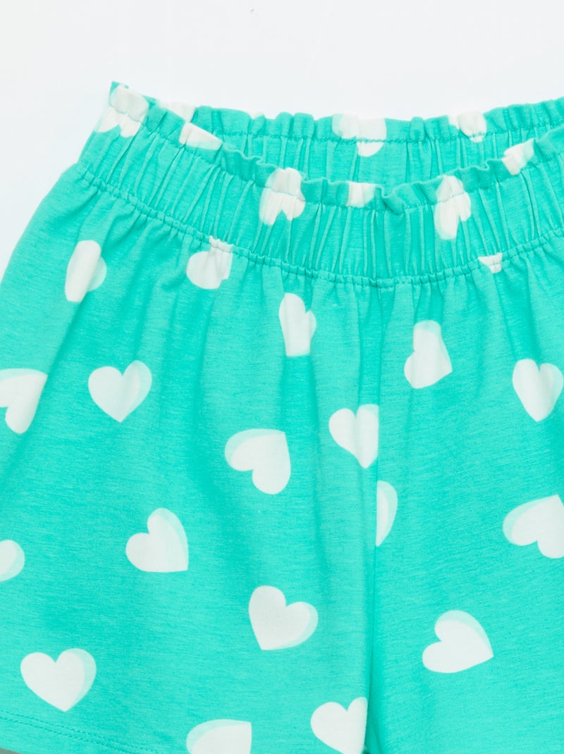 Short colorato con volant in vita Verde - Kiabi