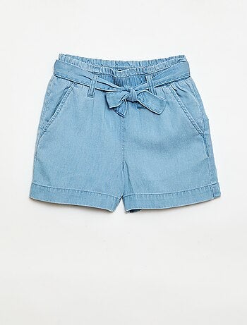 Short con cintura annodata