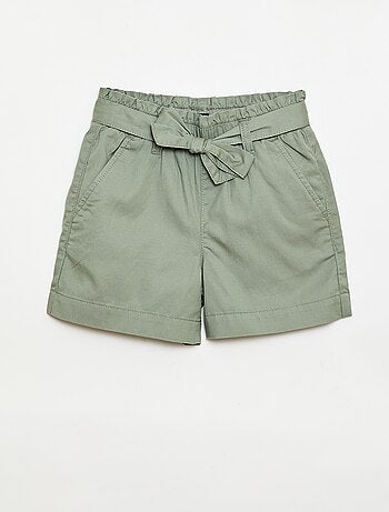 Short con cintura annodata