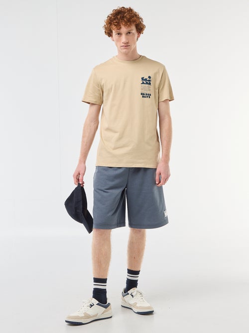 Short con patch in cotone tinta unita - Kiabi